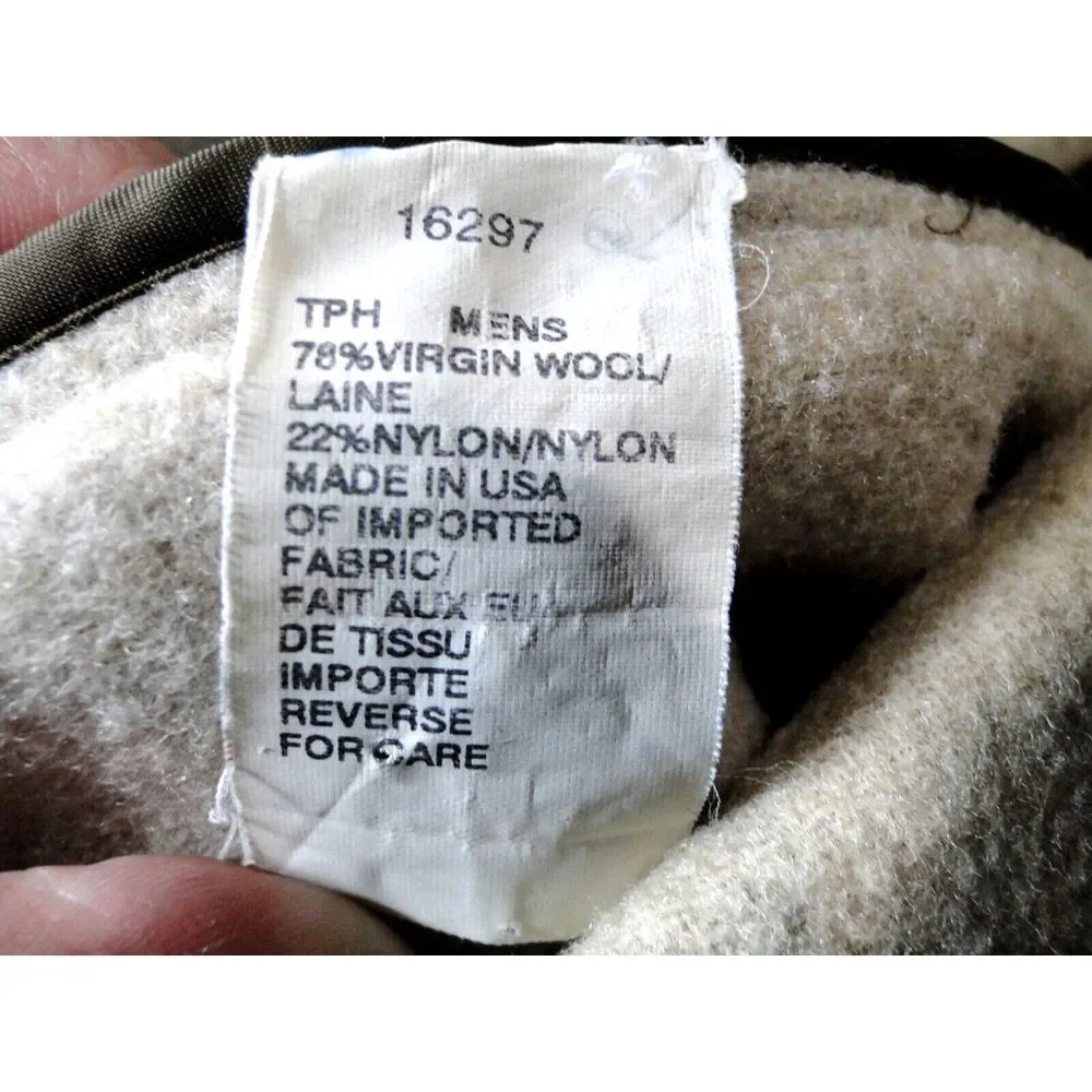 John Rich and Bros Woolrich Men's L Brown Wool Jacket Full Zip‎ Mock Neck